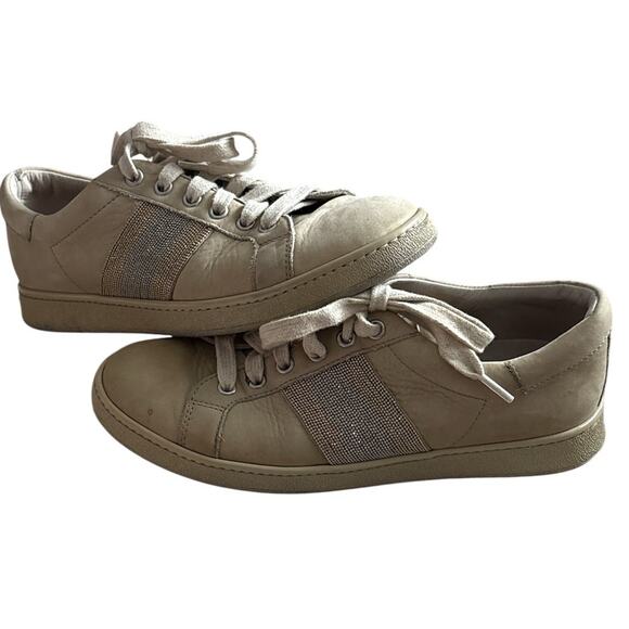 Brunello Cucinelli Suede Striped Sneakers Size 7.5 US (37.5) - Picture 3 of 9